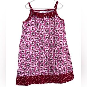 Hannah Andersson Pink Red Floral Tank Dress Size 130 = Girls Size 8 GUC